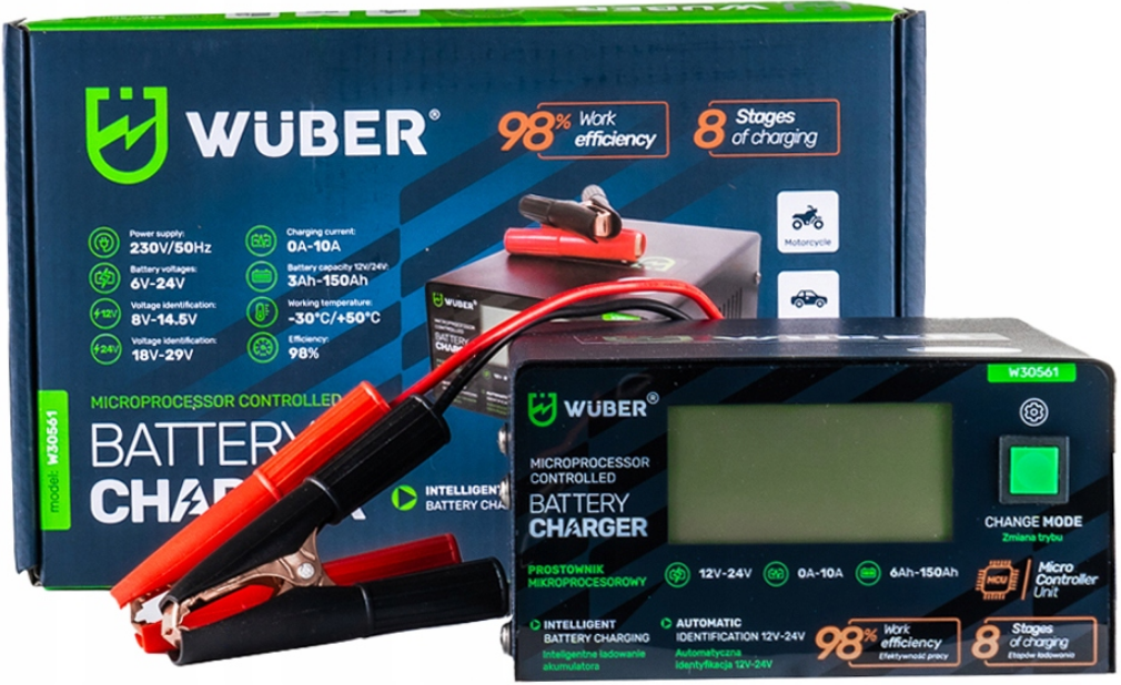Зарядное устройство Wuber для аккумуляторов 12В и 24В 10А (25018447) Зарядное устройство Wuber для аккумуляторов 12В и 24В 10А (25018447)