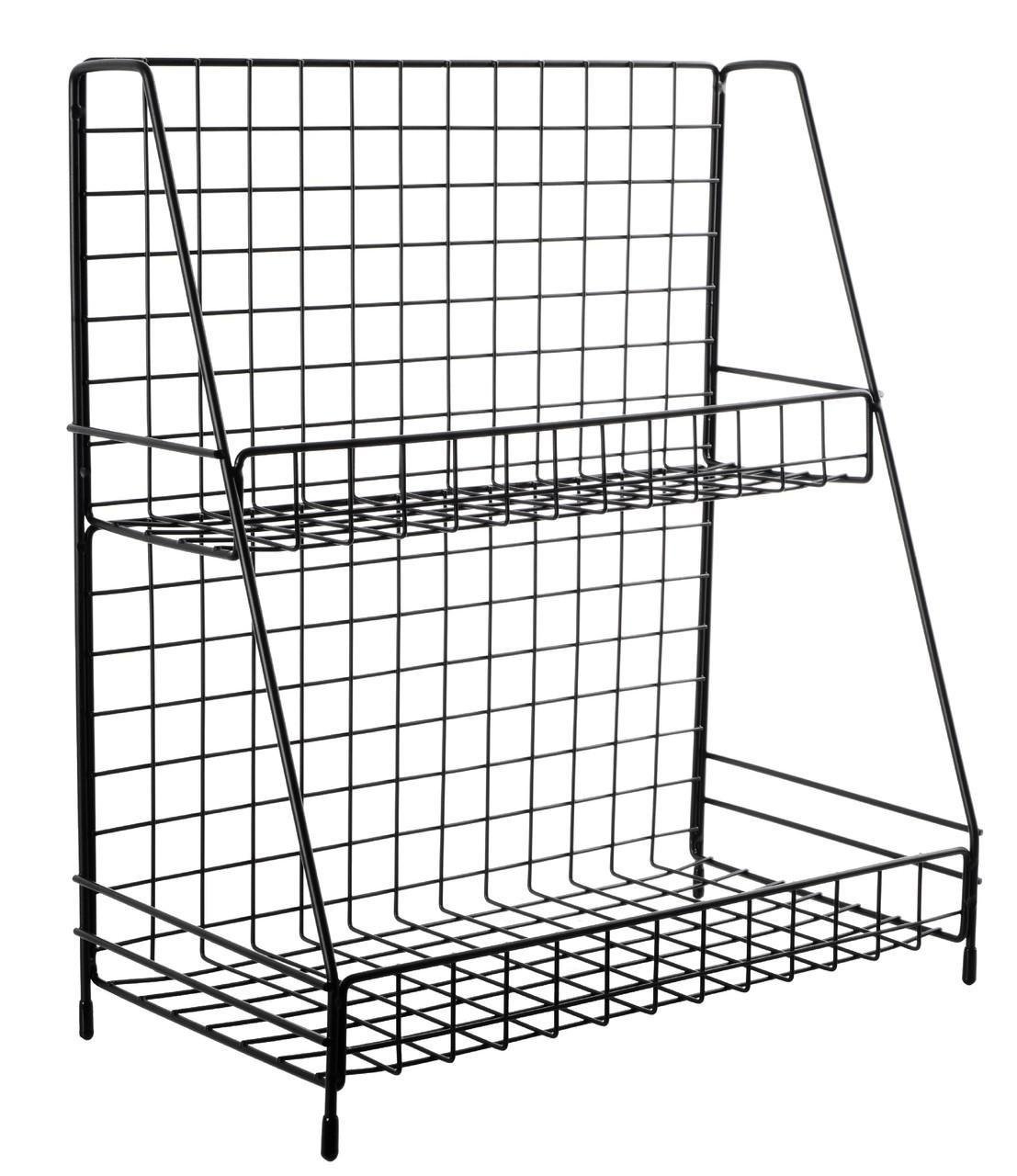 Сушилка для посуды RINGEL Raum двухъярусная железная 30x15,5x34 см Черный (RG-025b)