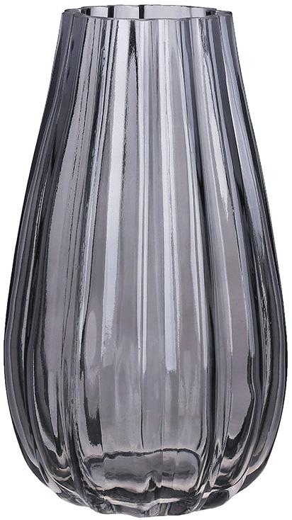 Ваза стеклянная декоративная Ancient Glass Грейс 13х25 см Серый