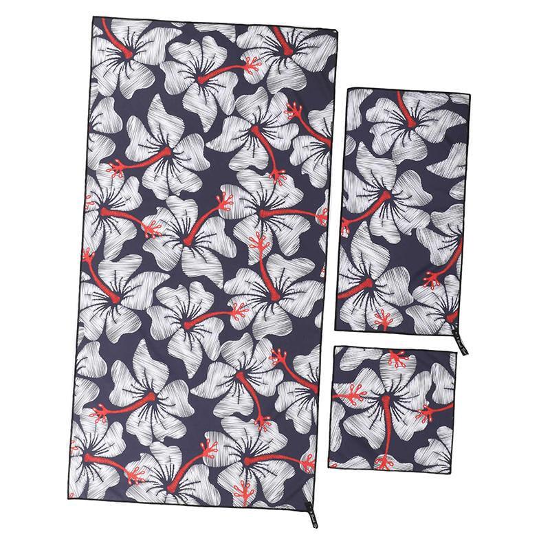 Полотенца спортивные Flower Beach Towel T-PBT Фиолетово-белый (33508379)
