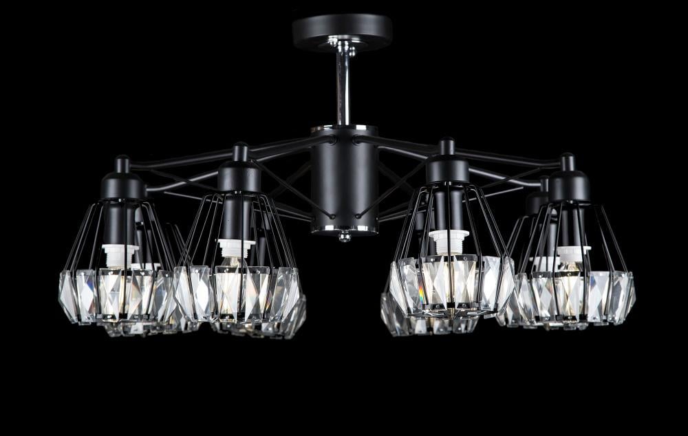 Люстра с плафонами Ray L219021/8 MT+BK+CR (IR006818)