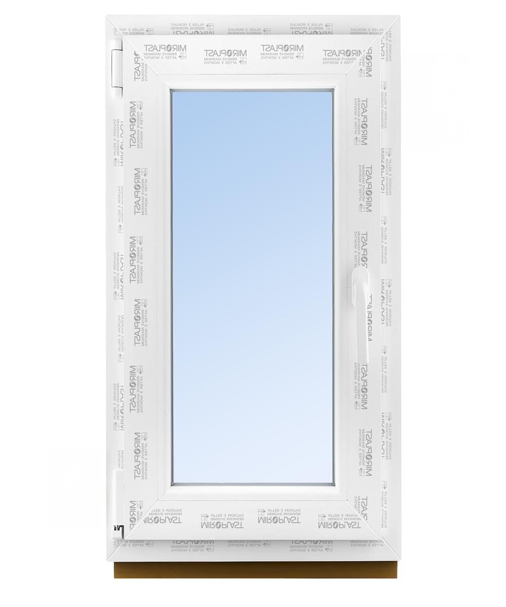 Окно металлопластиковое поворотно-откидное WDS Miroplast с двухкамерным стеклопакетом три стекла с энергосбережением 500х1200 мм (4-8-4-12-4I)