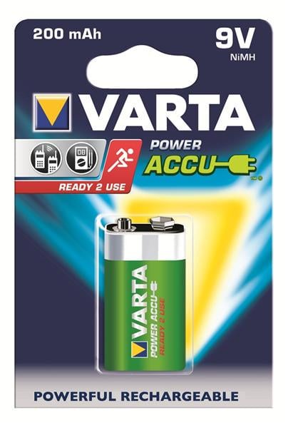 Акумулятор Varta Ready to Use 6F22 9V 200 mAh 1 шт. (18247529)