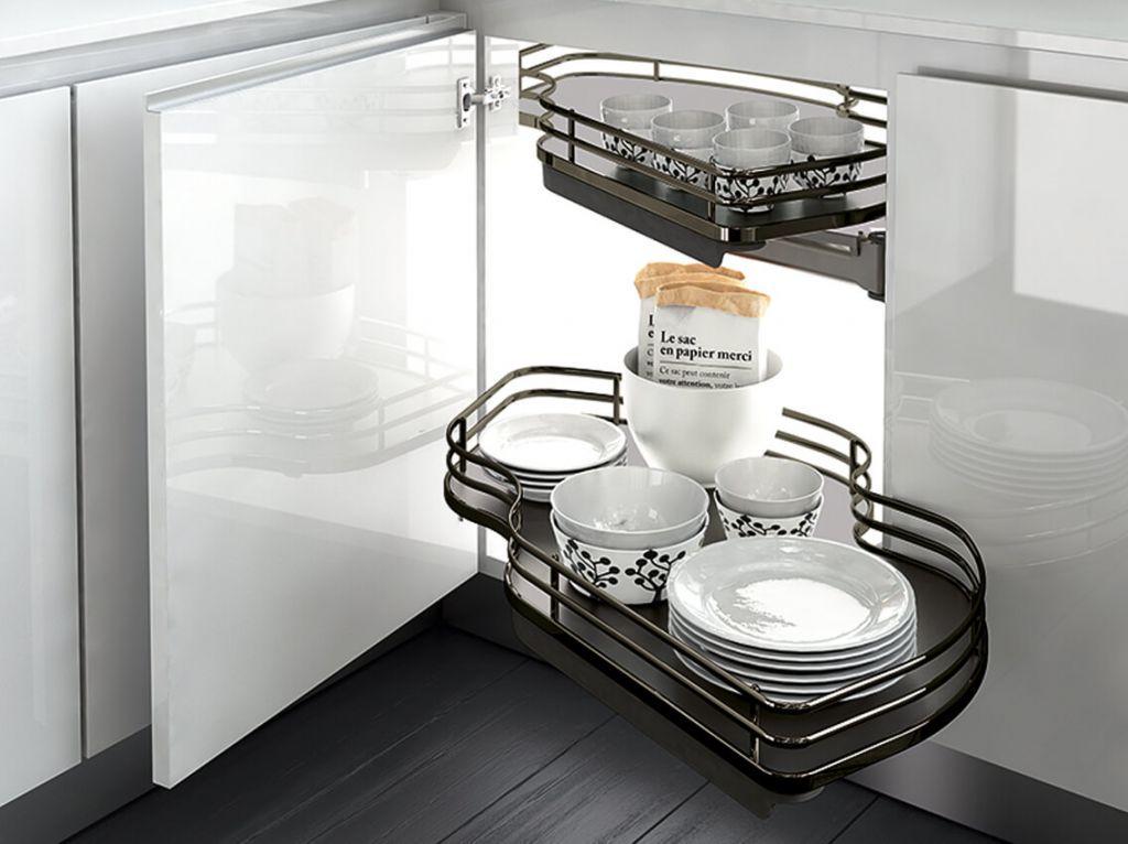 Механизм Combi'S в угловой модуль INOXA Ellite 846BEY/DX правый 2 полки 900 мм Титан (104828)