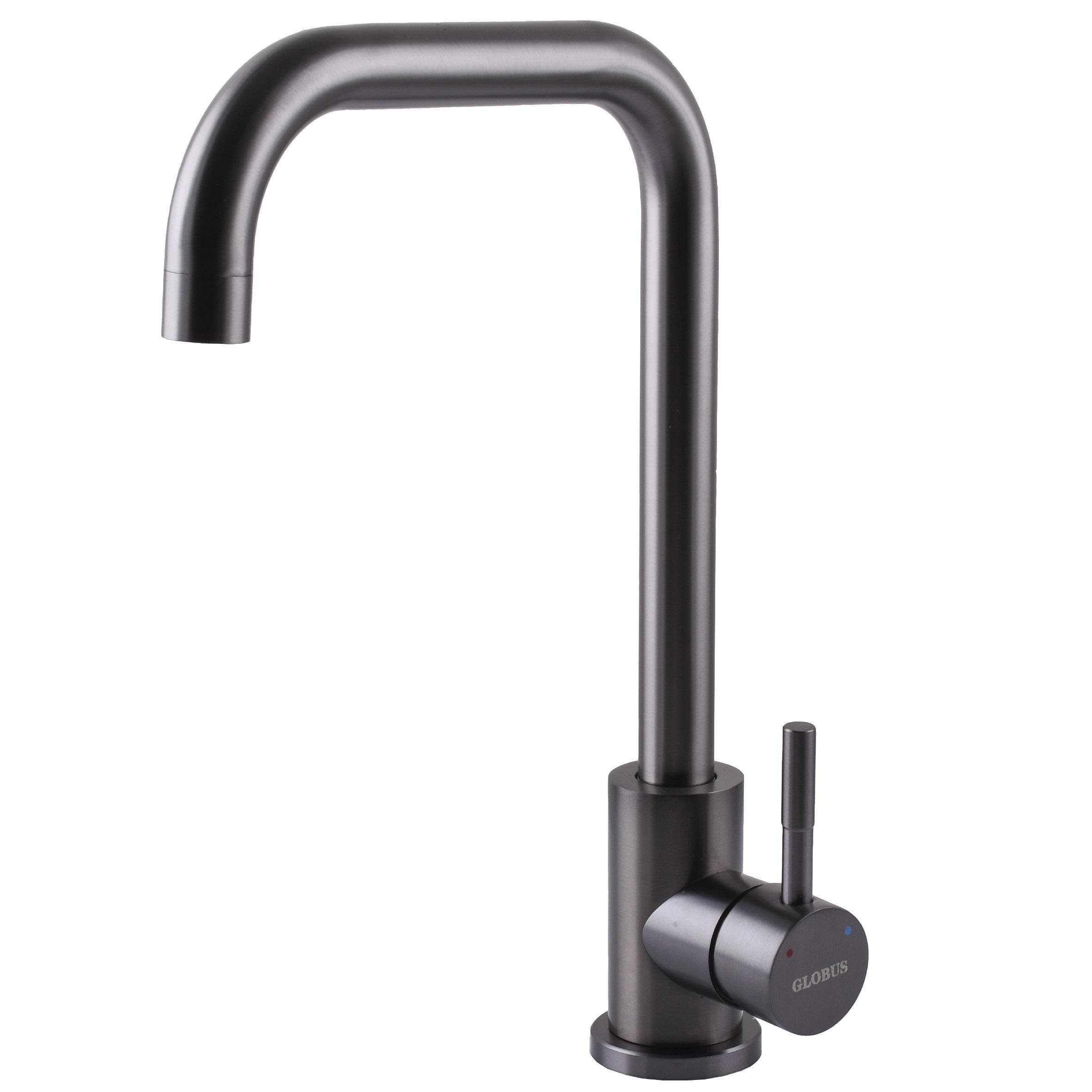 Кран на кухню Globus Lux Графитовый (26594)