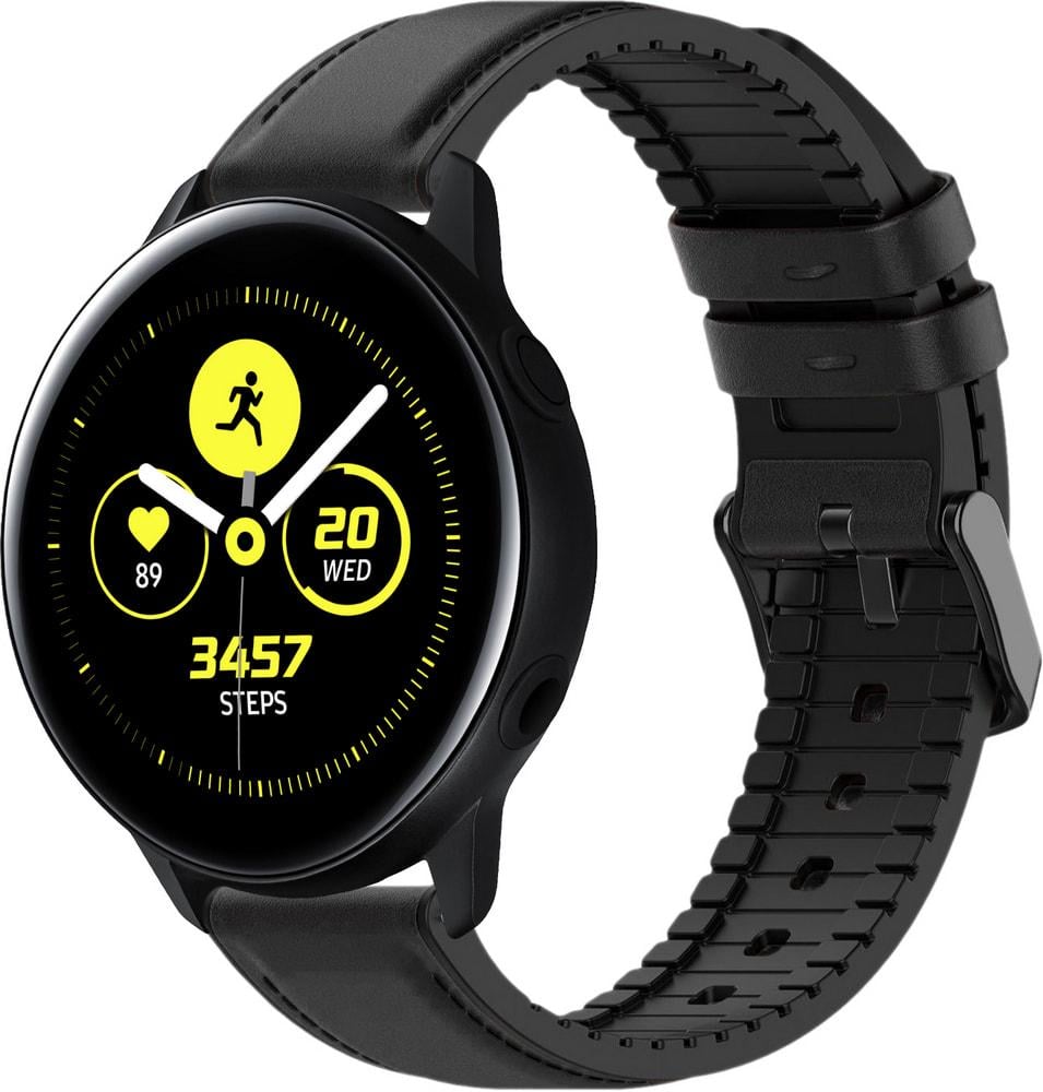 Ремешок кожаный Tamyx для Galaxy Watch Active Black (31588-2B)
