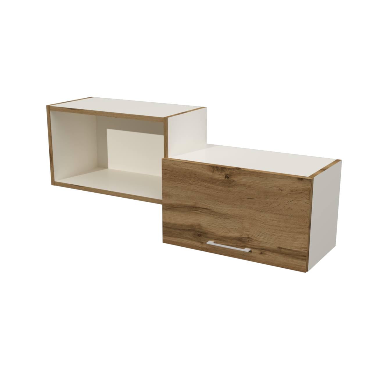 Полка навесная настенная для книг с откидным ящиком (000062913) Полка навесная настенная для книг с откидным ящиком (000062913)