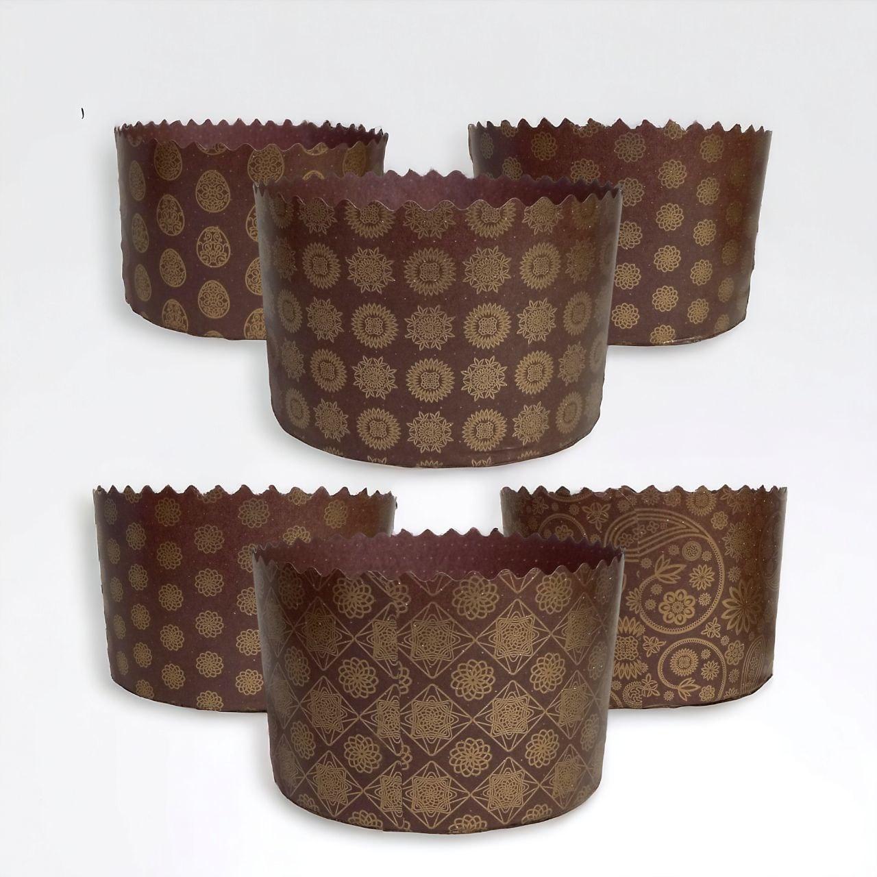 Формы для пасок Коричневые бумажные 110х85 мм 50 шт. (84632118944)