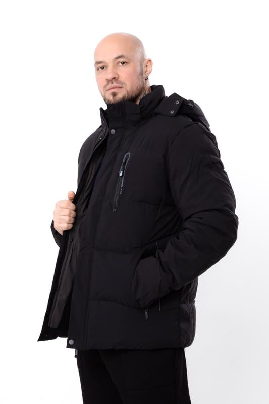 Куртка-пуховик чоловіча єврозима з відстібним капюшоном Носи Своє р. 50 Чорний (16241) Куртка-пуховик чоловіча єврозима з відстібним капюшоном Носи Своє р. 50 Чорний (16241)