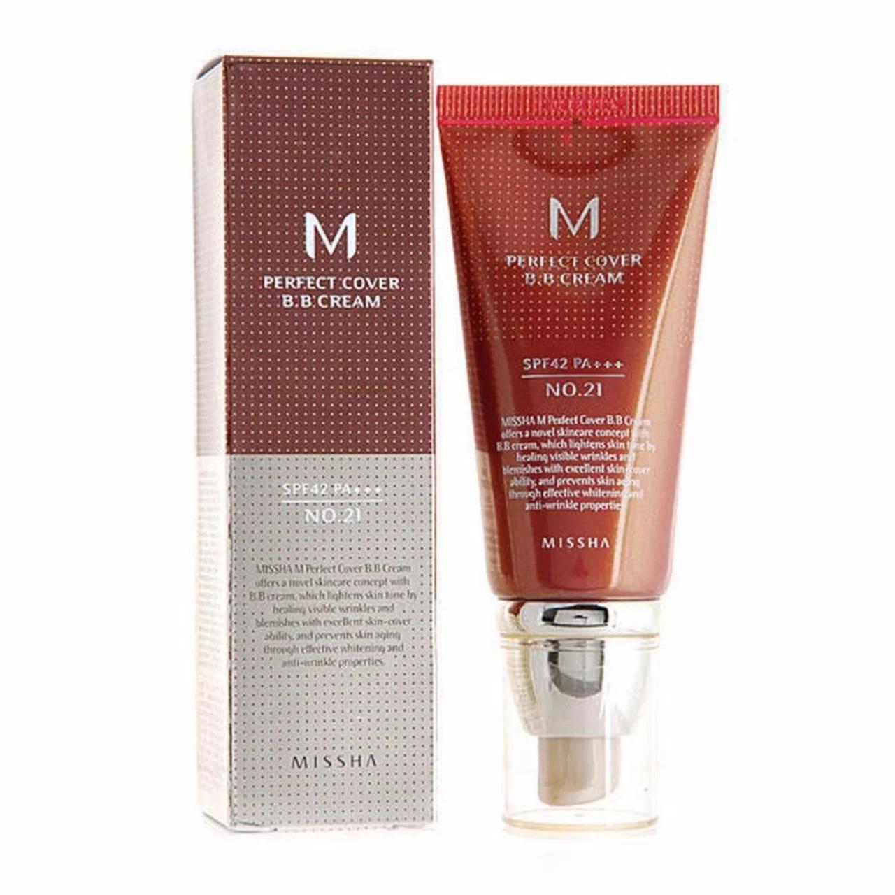 ВВ-крем с идеальным покрытием MISSHA M Perfect Cover BB Cream №21 SPF42 50 мл (8806185793117) - фото 2