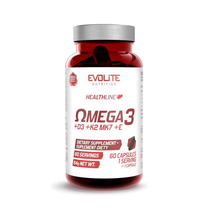 Рыбий жир Evolite Nutrition Omega 3+D3+K2MK7+E 60 капс. (22225-01) Рыбий жир Evolite Nutrition Omega 3+D3+K2MK7+E 60 капс. (22225-01)