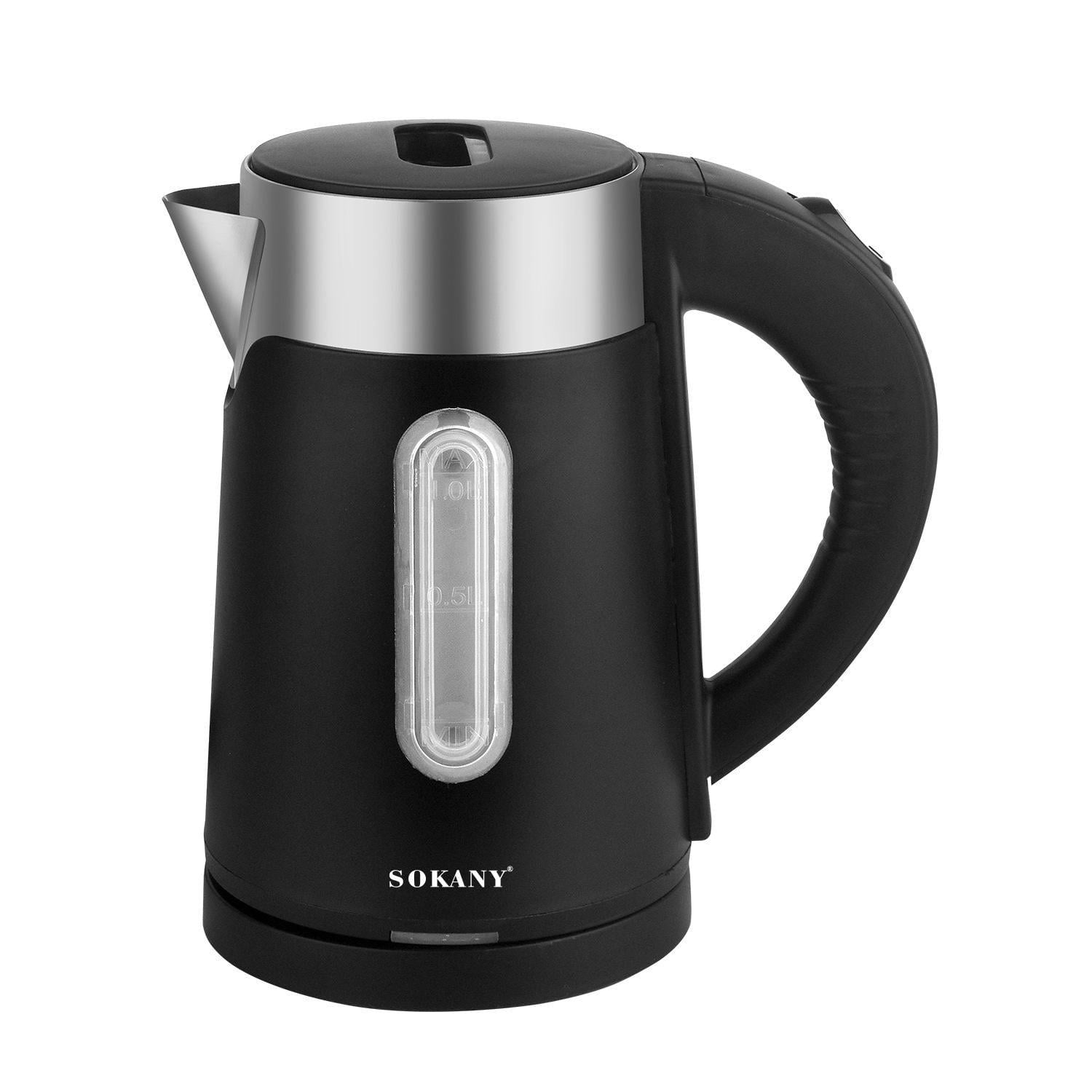 Электрочайник Sokany SK-0808 1200 Вт 1 л Черный (400407)