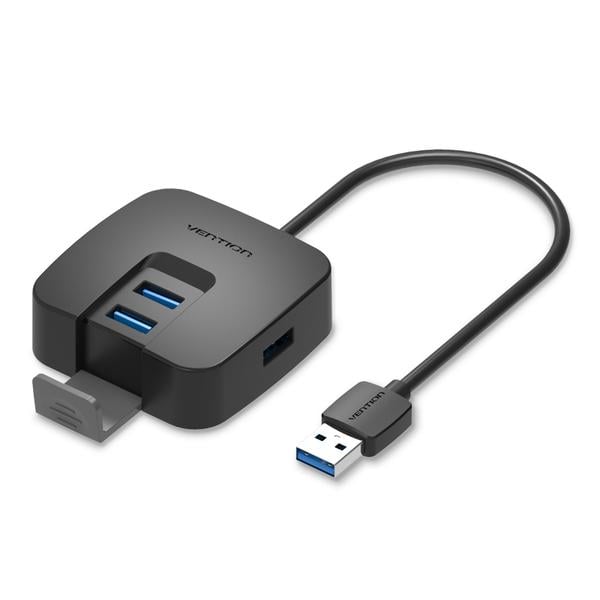 USB-хаб Vention CHBBD USB-A 4 порта 50 см USB 3.0 Black (35575244)