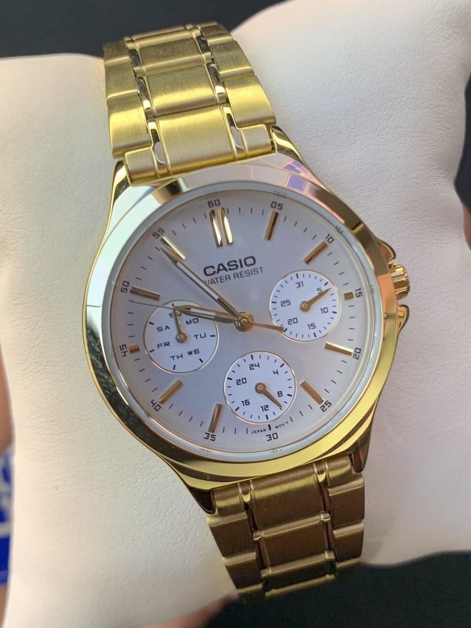 Наручные часы женские Casio LTP-V300G-7A Lady Timeless Collection Белый (2862696129)