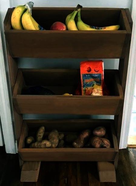 Стеллаж для овощей и фруктов из дерева Батлекс Капучино (ЯХТ-011709)