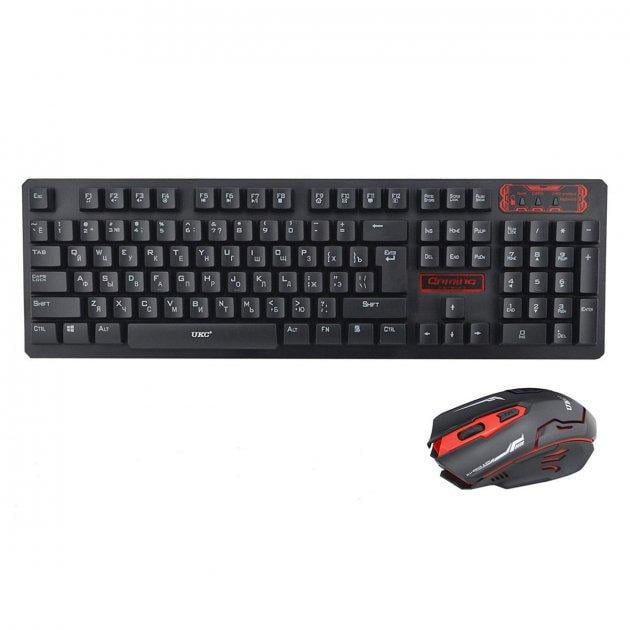 Бездротова ігрова клавіатура та миша UKC 6500 Чорний