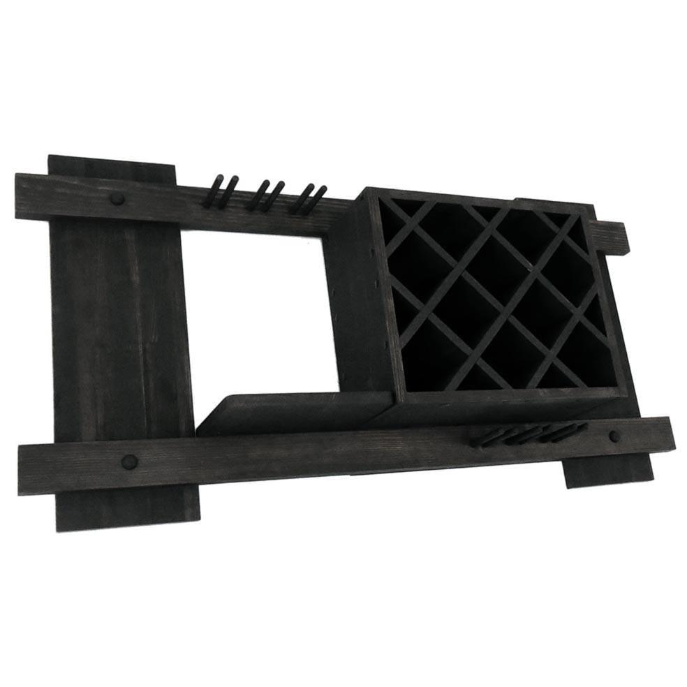 Полка для вина настенная из дерева Майбара Венге (ПНК-007912)