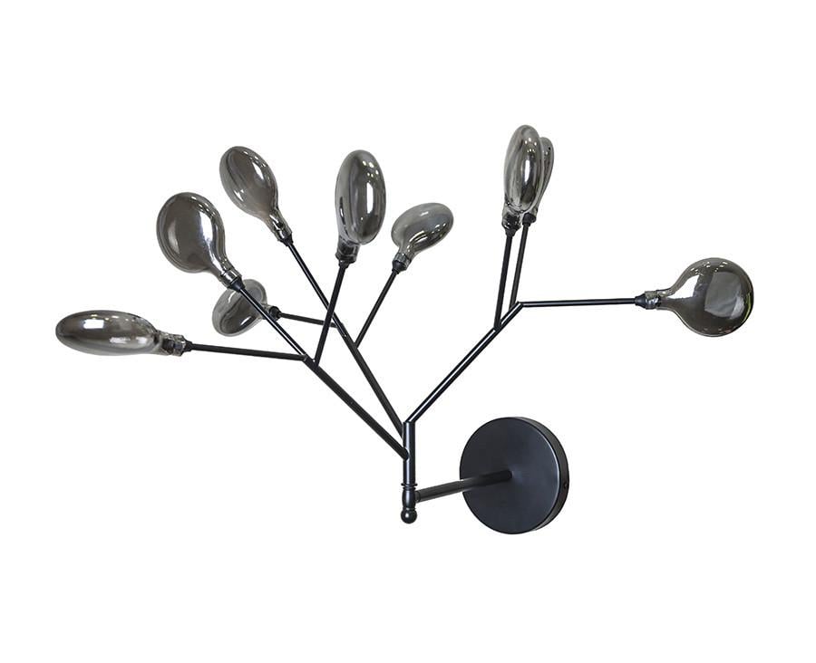 Бра Levistella 756LPR0031-9 BK+BK со стеклянными круглыми плафонами Графитовый/Черный (1887932240)