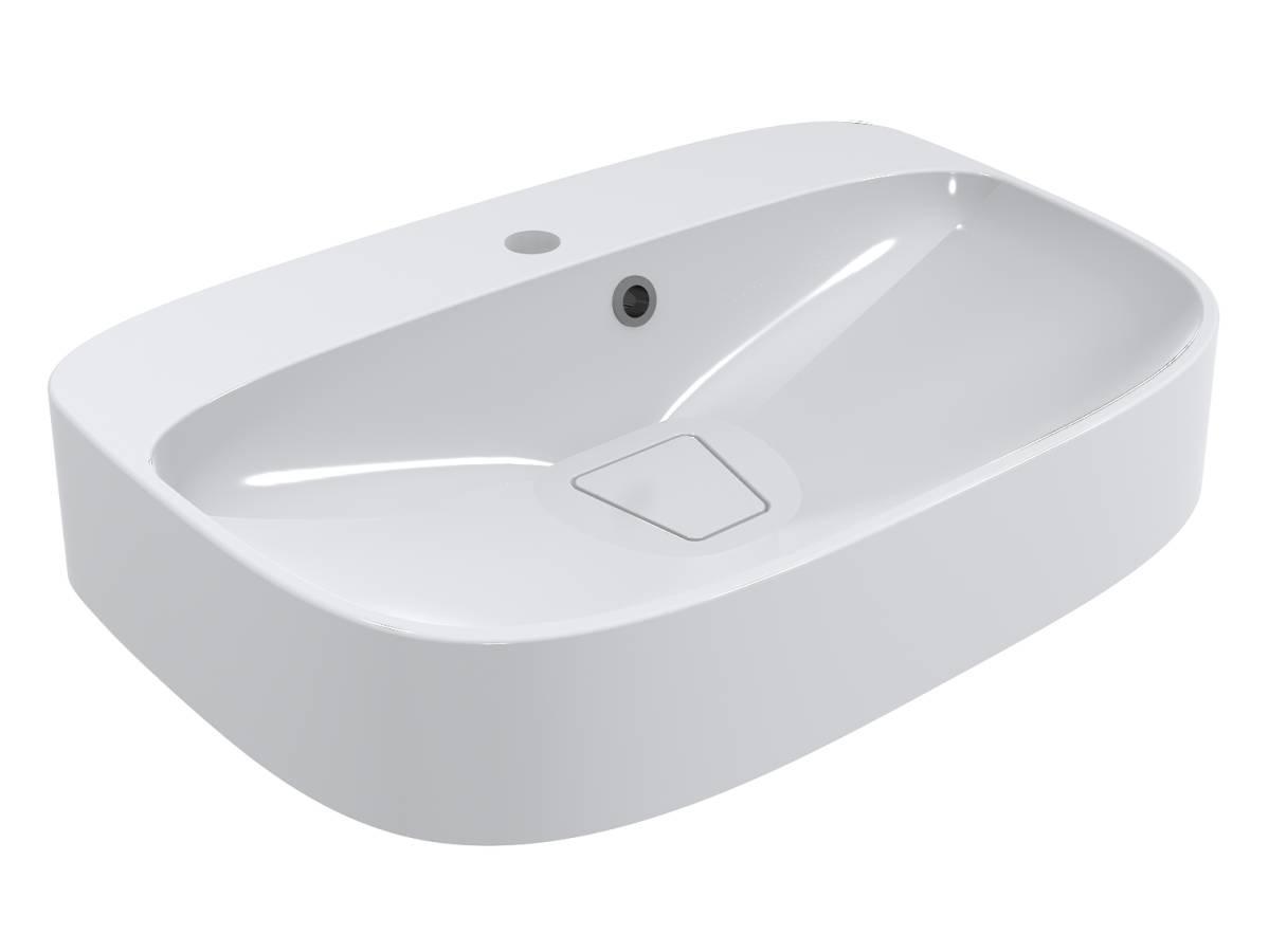 Умывальник Miraggio LIFOU с литого мрамора глянцевый Белый (83913) Умывальник Miraggio LIFOU с литого мрамора глянцевый Белый (83913)