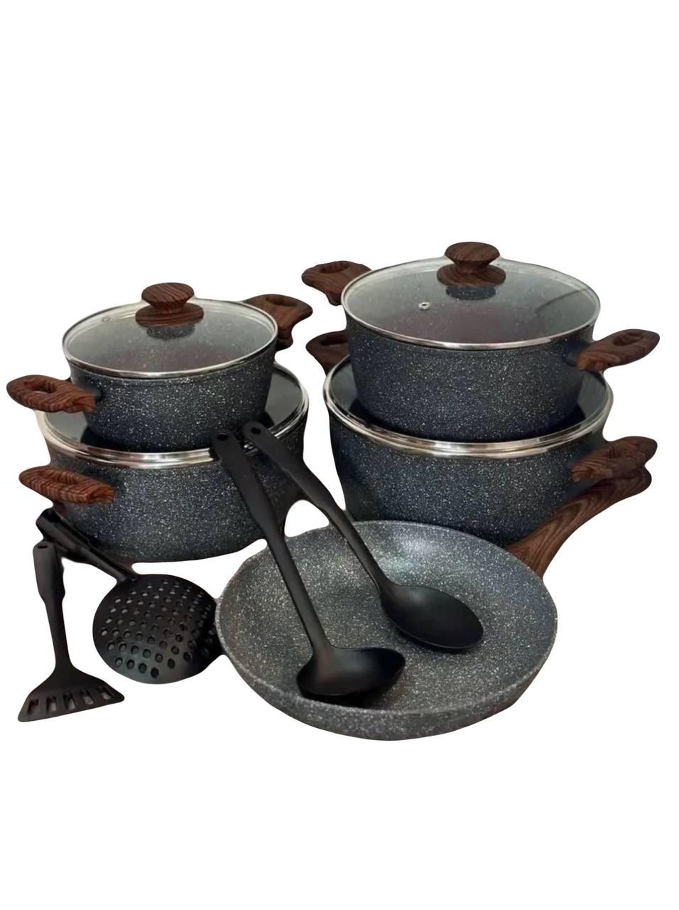 Набор кухонной посуды Rainberg RB-601 мраморное покрытие 12 пр. (24051336)