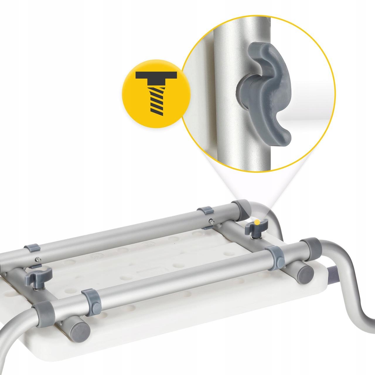 Сидіння-лава для ванної 4FIZJO регульоване White/Grey (P-5905973403436) - фото 2 Сидіння-лава для ванної 4FIZJO регульоване White/Grey (P-5905973403436) - фото 2