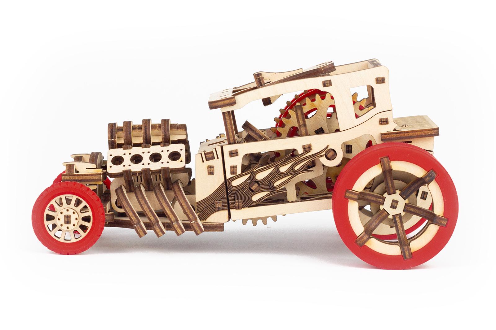 Конструктор механічний 3D Time for Machine Hot Rod автомобіль Бордовий (T4M380303BURG) - фото 4 Конструктор механічний 3D Time for Machine Hot Rod автомобіль Бордовий (T4M380303BURG) - фото 4