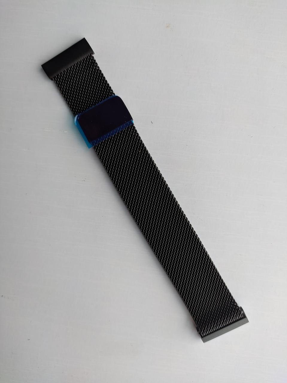 Ремінець для смарт-годинників Mijobs міланська петля металевий 20 мм Чорний (1565P) - фото 7 Ремінець для смарт-годинників Mijobs міланська петля металевий 20 мм Чорний (1565P) - фото 7