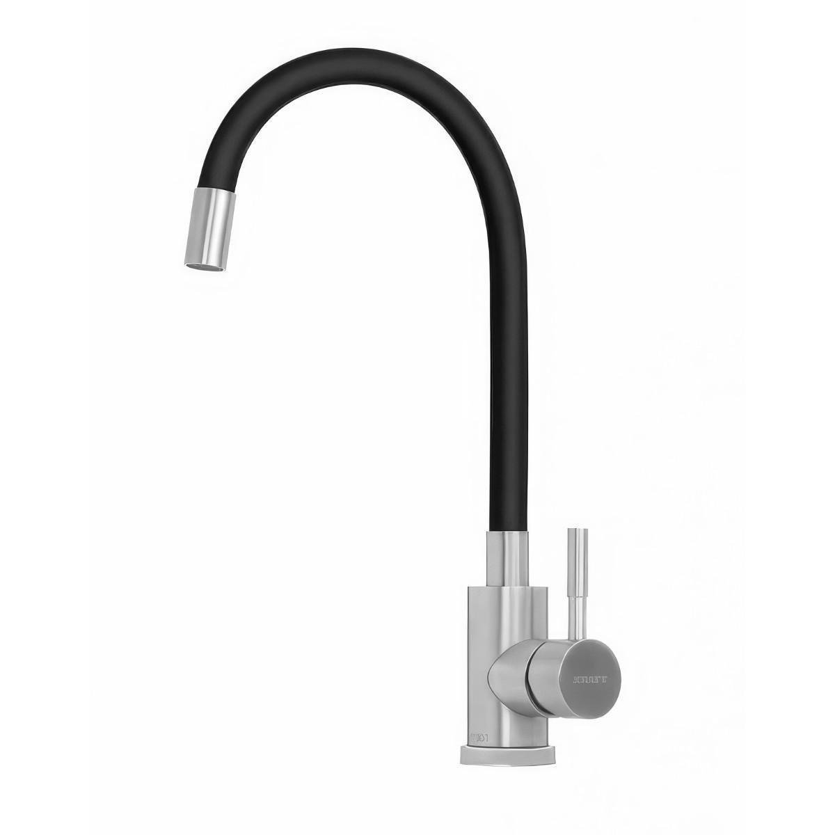 Змішувач для кухні Kraft одноважільний нержавіюча сталь (KRF3004 BL)