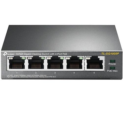 Коммутатор TP-Link TL-SG1005P неуправляемый настольный 5 портовый 10/100/1000/POE (558254)
