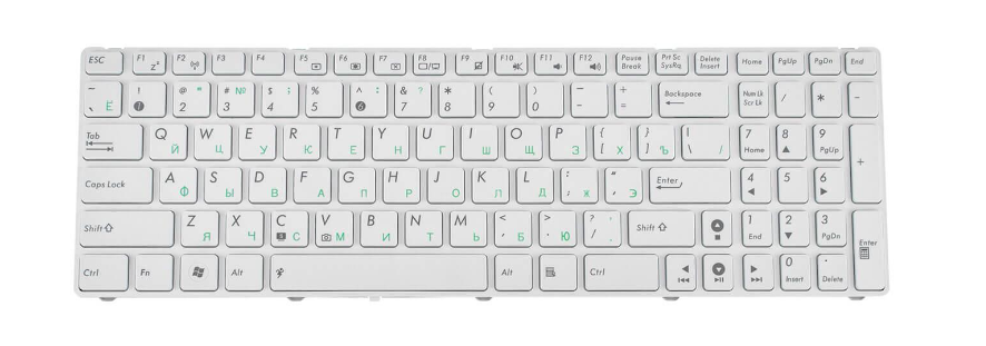 Клавіатура для ноутбука Asus G72 G72G матова (04GNV32KRU00)