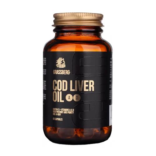 Жир из печени трески Grassberg Cod Liver Oil 60 Caps