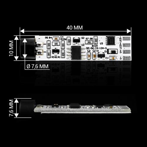 Оптический датчик DP-06-IR-10A-S IR On/Off торцевой DC12V - фото 5