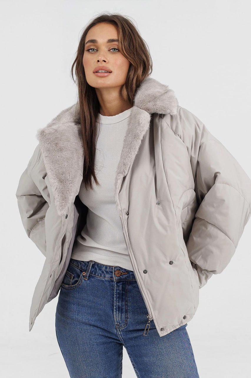 Куртка-пуховик жіноча Черепашка L Айворі (5601b/L) - фото 4 Куртка-пуховик жіноча Черепашка L Айворі (5601b/L) - фото 4