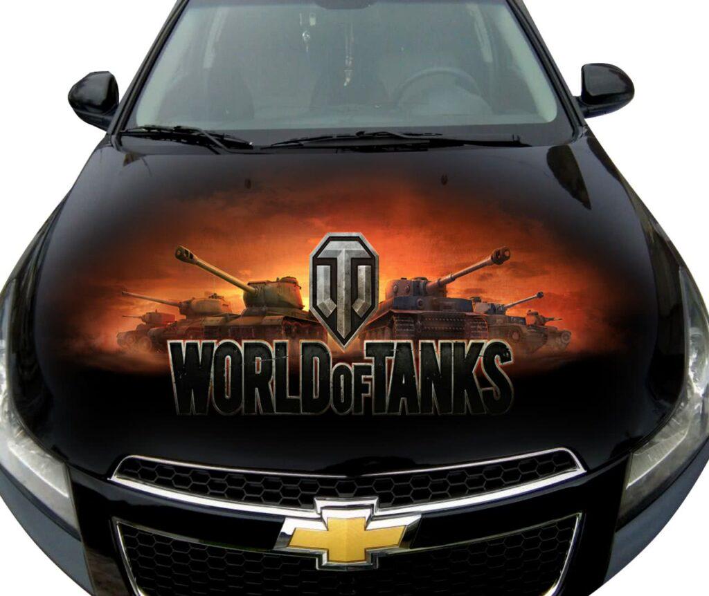 Наклейка на капот 3D Tuning Studio World of tanks 2 1200х1500х0,15 мм (4724)