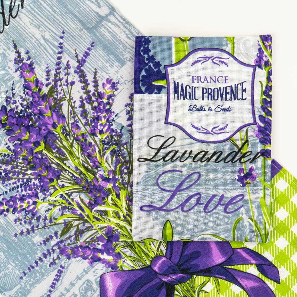 Кухонное полотенце Lavender love рогожка с петелькой 180 г/м2 35х61 см Лавандовый (rv-180-61-lav-love) - фото 2