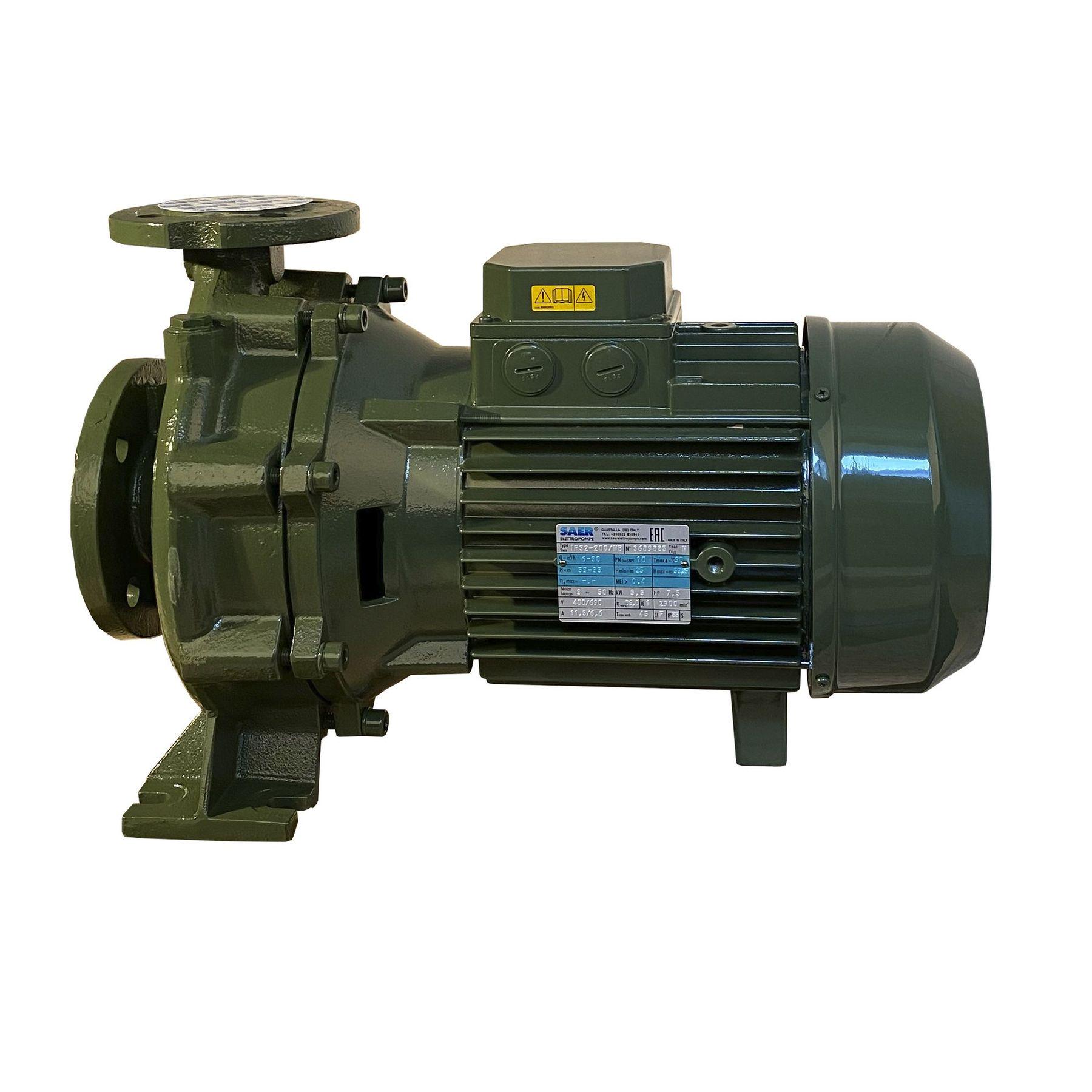 Насос моноблочный SAER Elettropompe IR 32-200NB 5,5 кВт 30 м3/ч 56,6 м