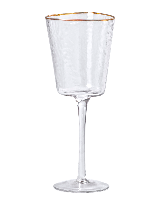 Набір келихів для вина Triangle 6 шт. по 350 мл Прозорий/Золотий - фото 3