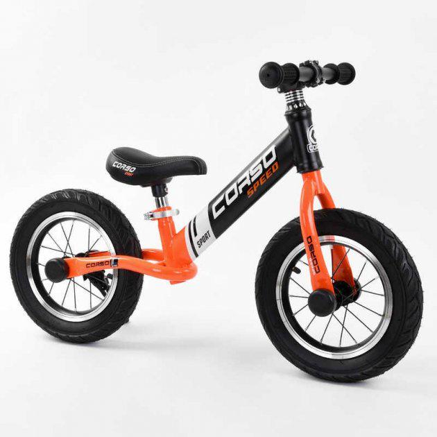 Беговел Corso 24846 надувные колеса 12" Оранжевый