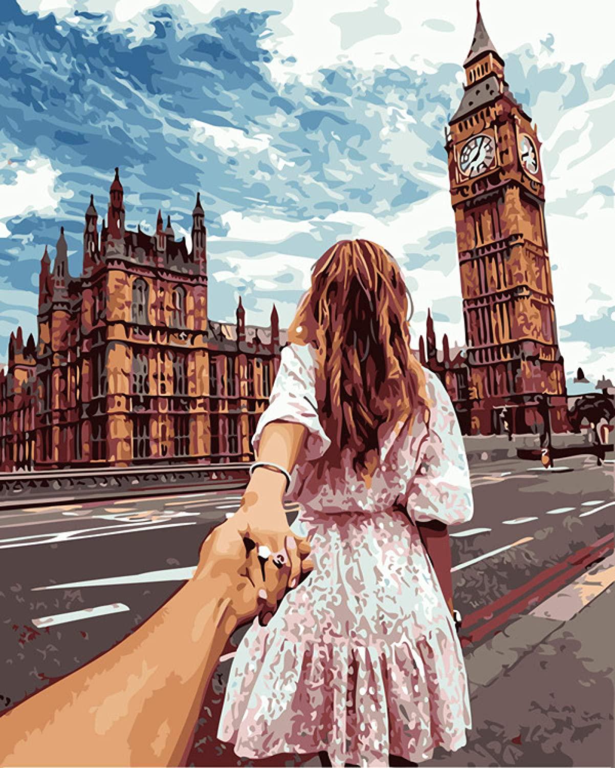 Алмазная мозаика My Art Следуй за мной Лондон на подрамнике квадратные алмазы 40х50 см (12156378)