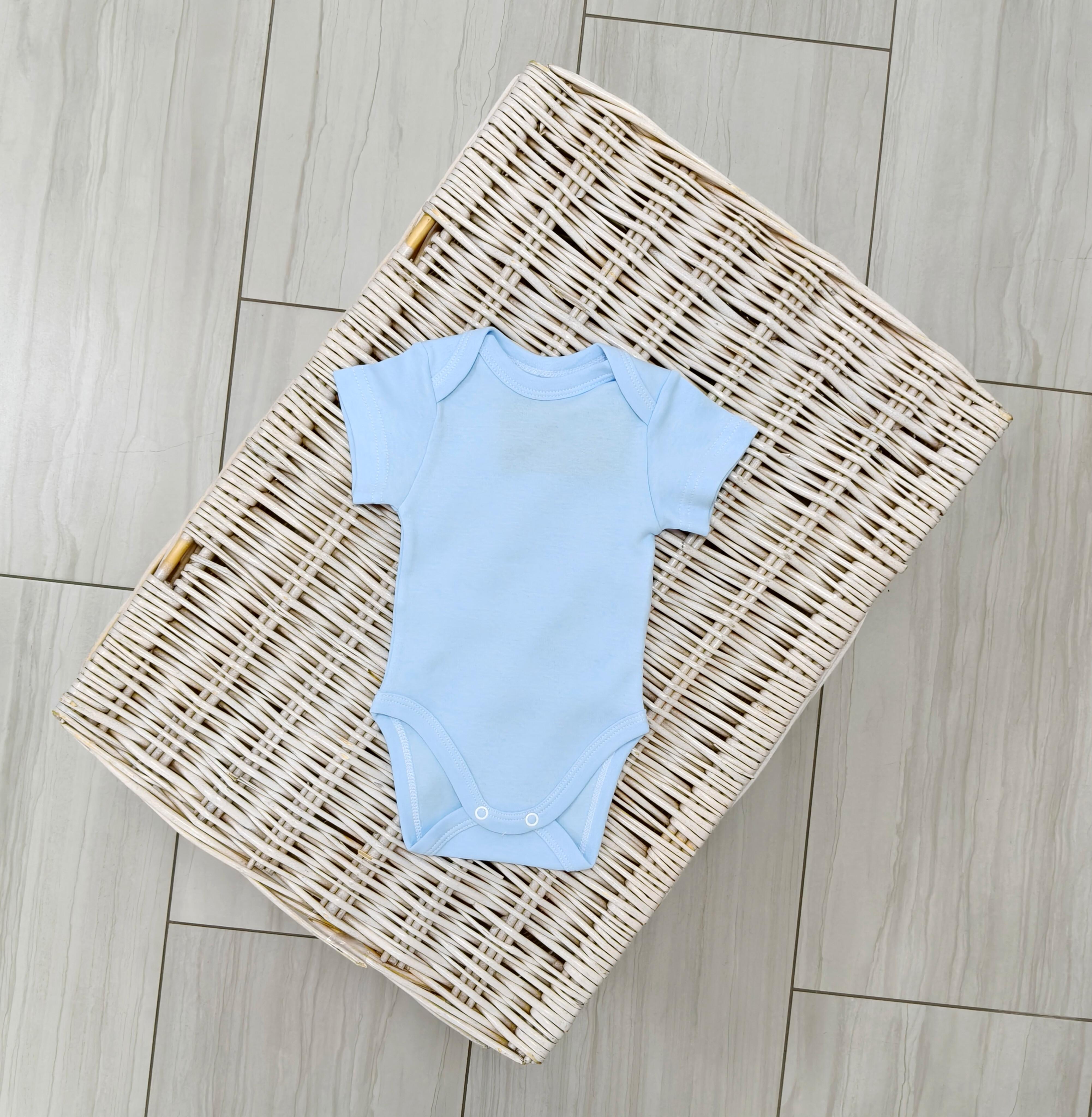 Боді дитяче з коротким рукавчиком Тімі текс 86 см Блакитний