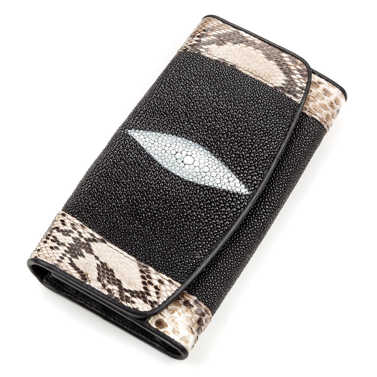 Кошелек женский Stingray leather 18204 кожа Черный