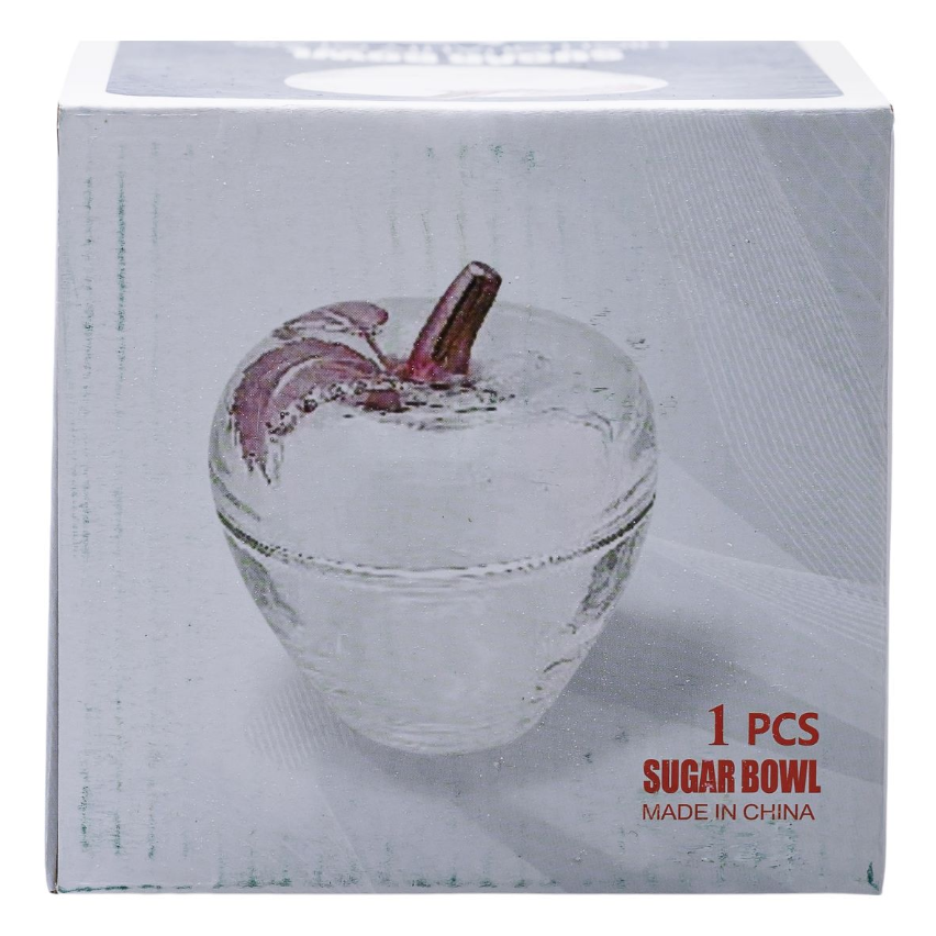 Конфетница в форме яблока стеклянная с крышкой Прозрачный (HP-4-101) - фото 5