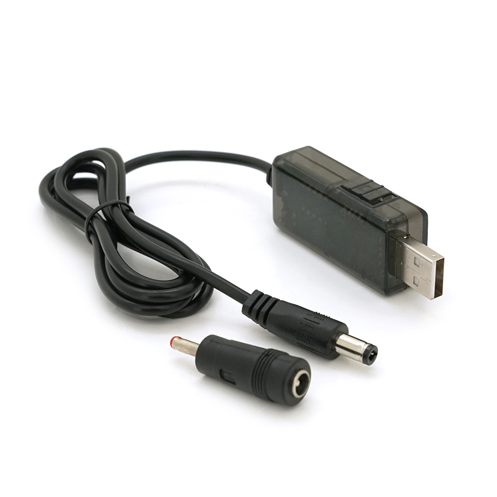 Кабель для роутера 5,5/2,5 мм M USB2,0 3,5х2,0 мм 1 м Чорний (29972)