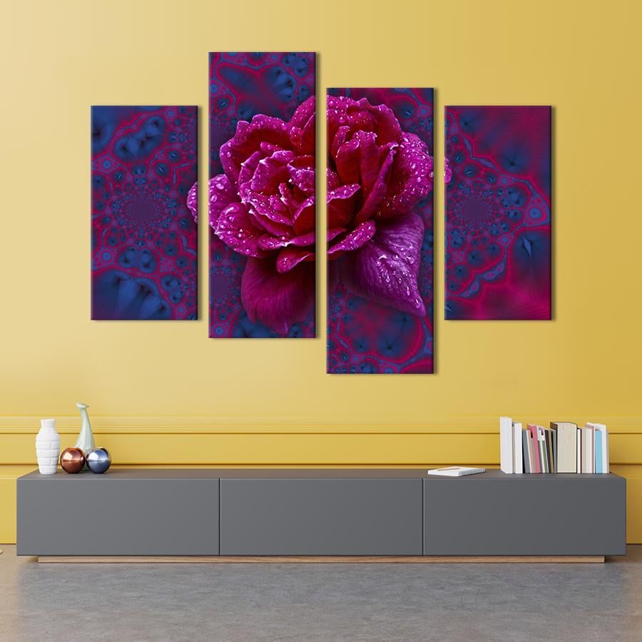 Картина на холсте Королева цветов роза 129x90 см (880-42)