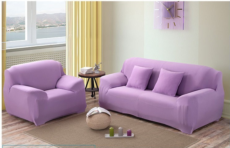 Набор эластичных чехлов Homytex на диван и 2 кресла Лиловый (Ht-183045)