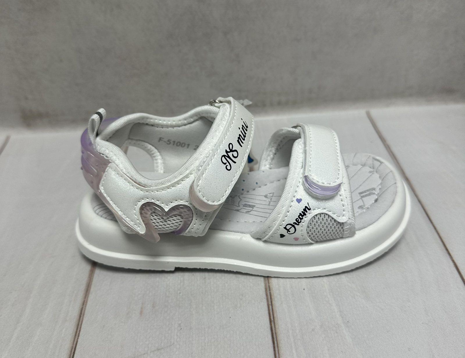 Босоніжки дитячі Flip для дівчинки р. 29 19.5 cм Білий Босоніжки дитячі Flip для дівчинки р. 29 19.5 cм Білий