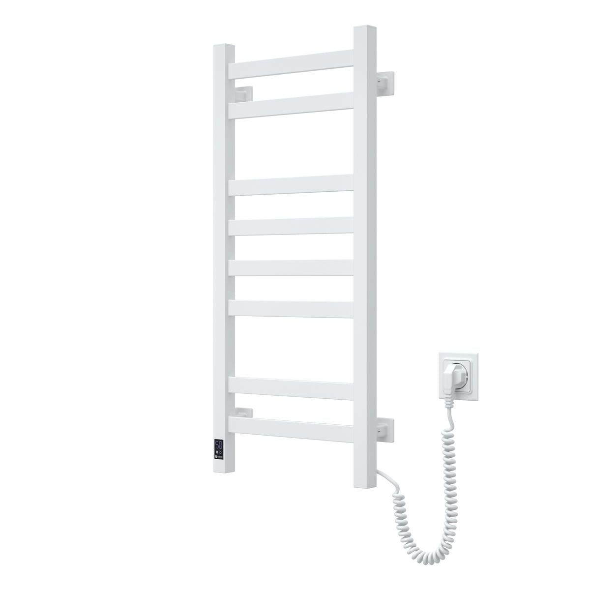 Рушникосушарка електрична з вуглецевої сталі NAVIN Авангард Sensor з таймером шнур справа 360х800 мм Білий