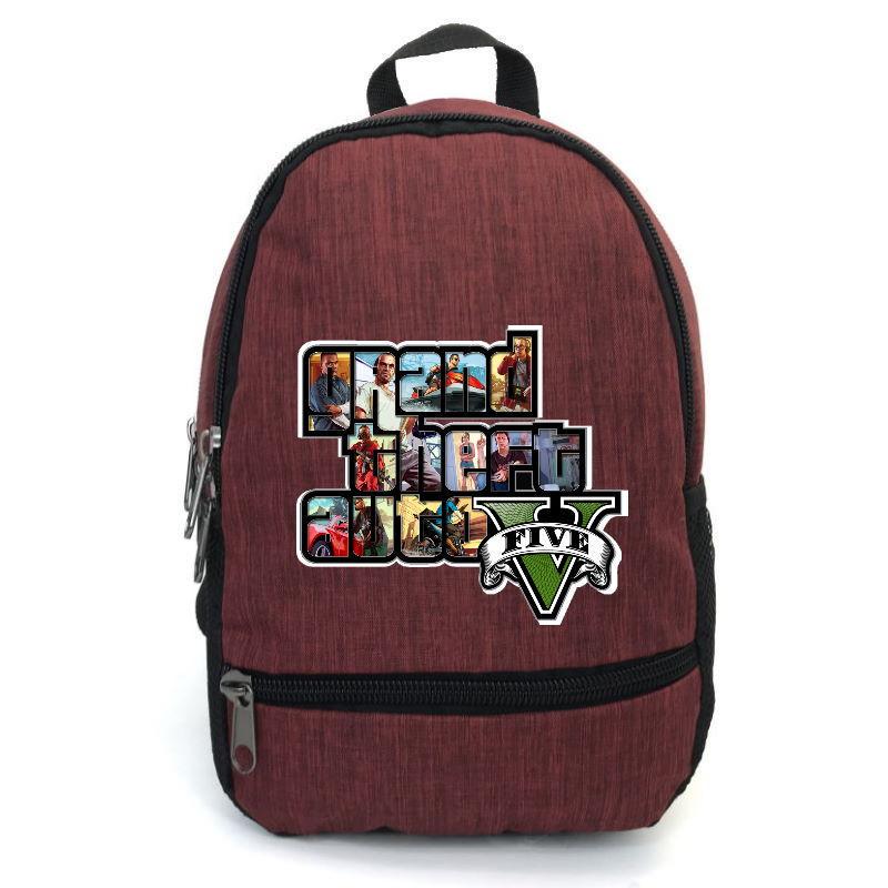 Школьный рюкзак подростковый Cappuccino Toys с принтом GTA-005 12,5 л Красный (1404954779)