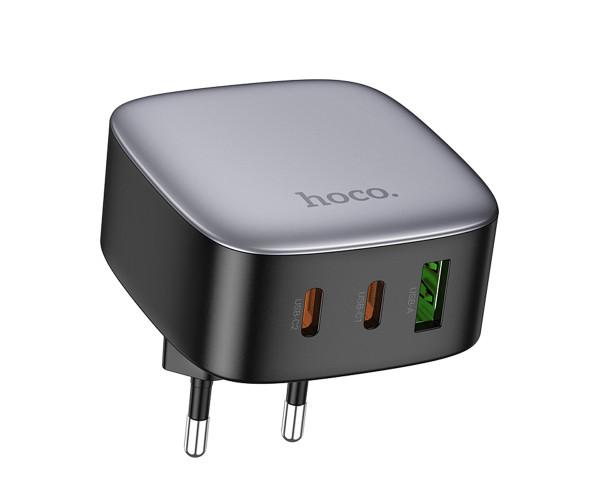 Пристрій зарядний мережевий Hoco CS33A 2Type-C/1USB QC3.0 PD30W без кабелю Black