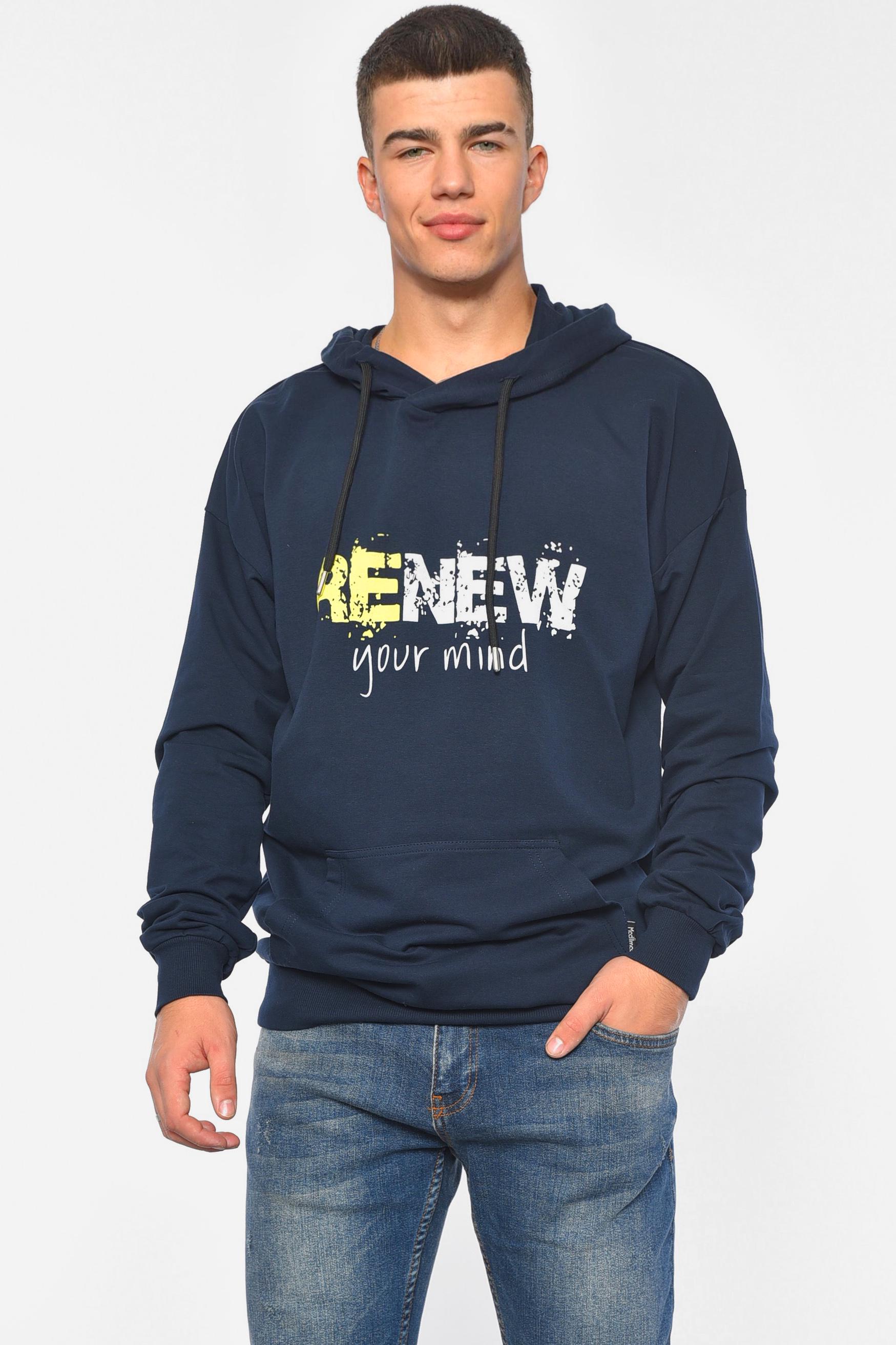 Худи мужское M Темно-синий (189907)